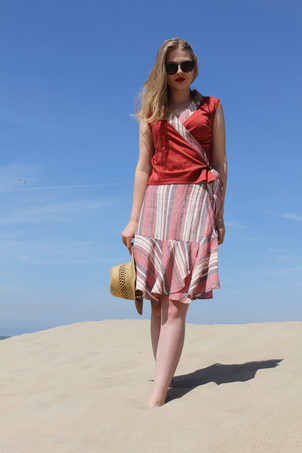 Amelie Wrap Long Blouse